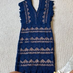 Nightcap navy lace dress